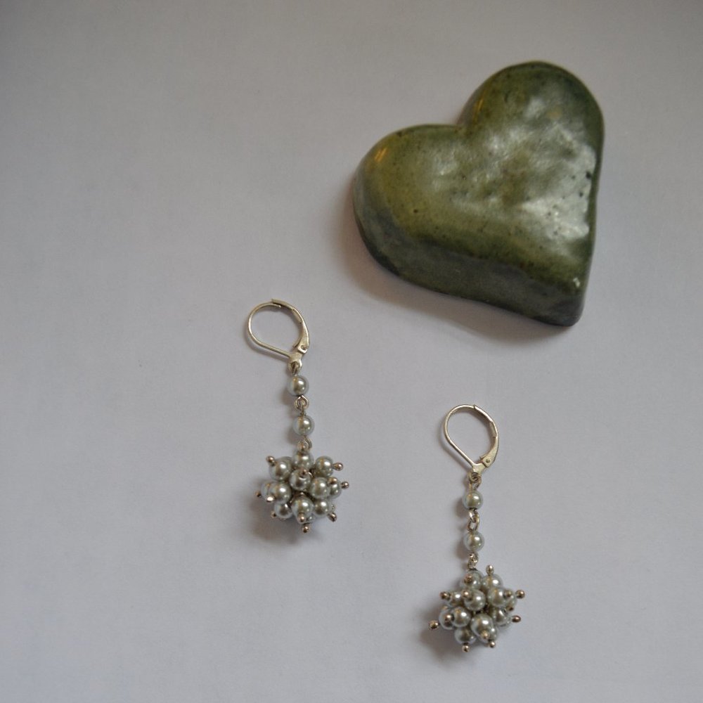 Silver Snowflake Drop Earrings